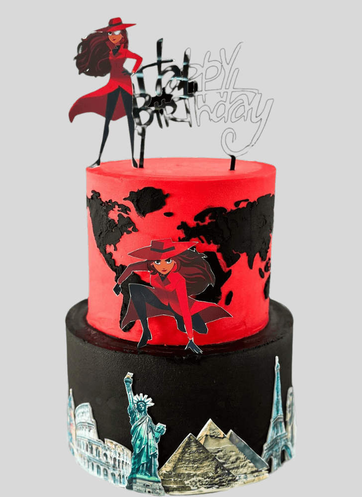 Classy Carmen Sandiego Cake
