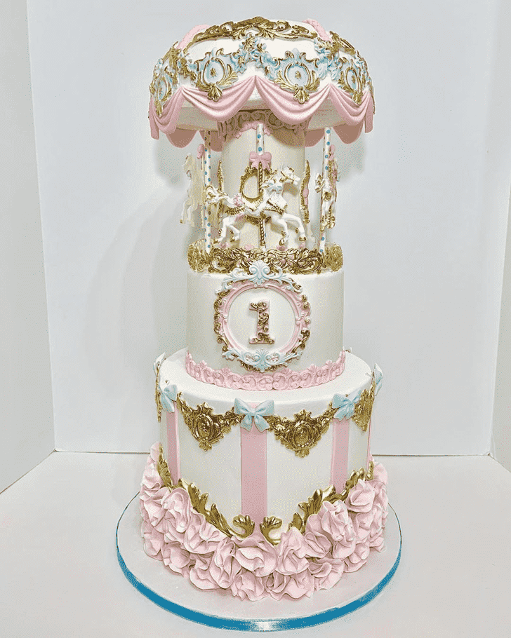 Lovely Carousel Cake Design
