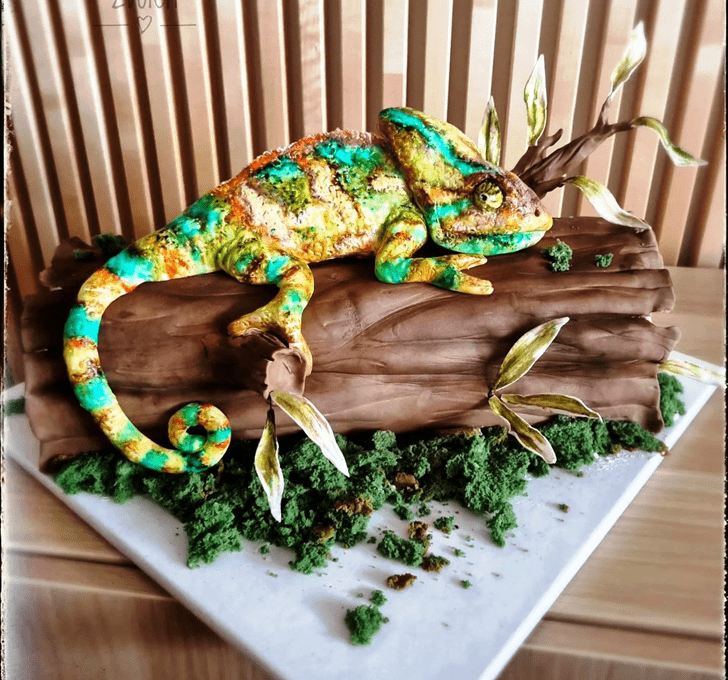 Good Looking Chameleon Cake
