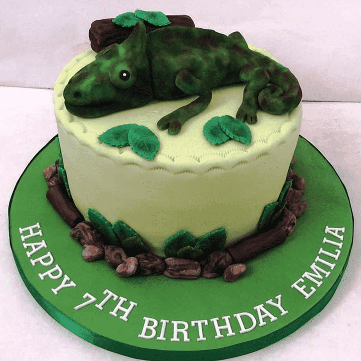Shapely Chameleon Cake