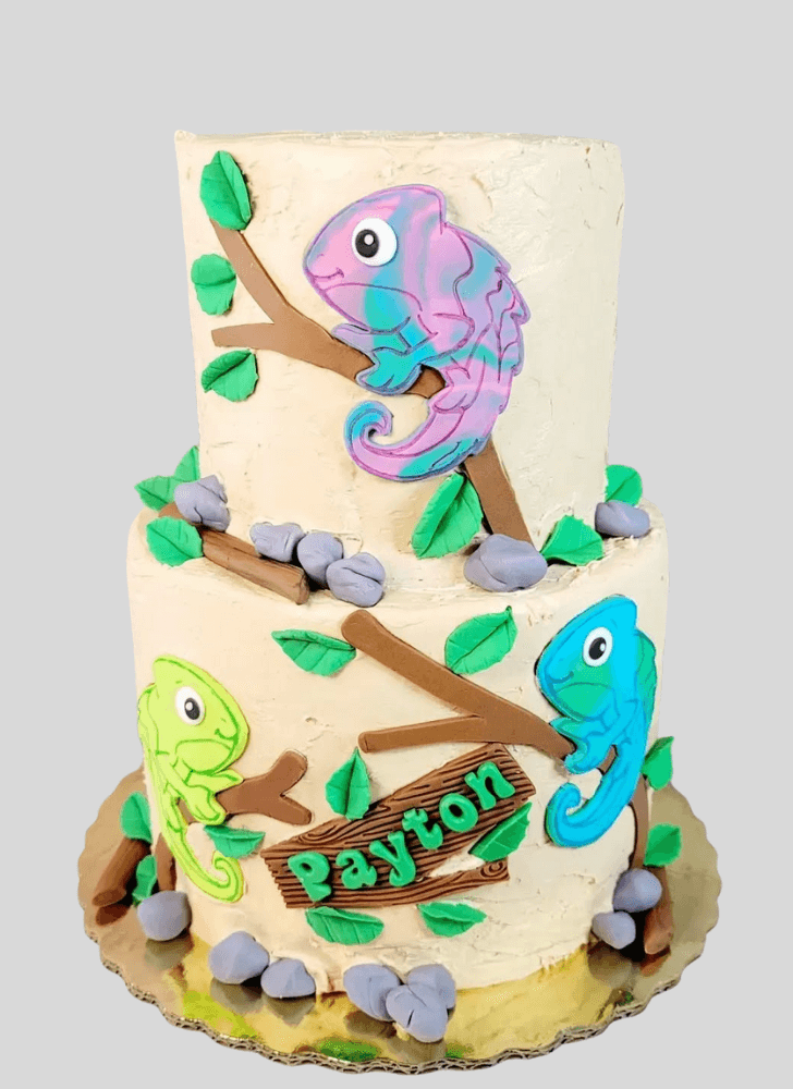 Charming Chameleon Cake