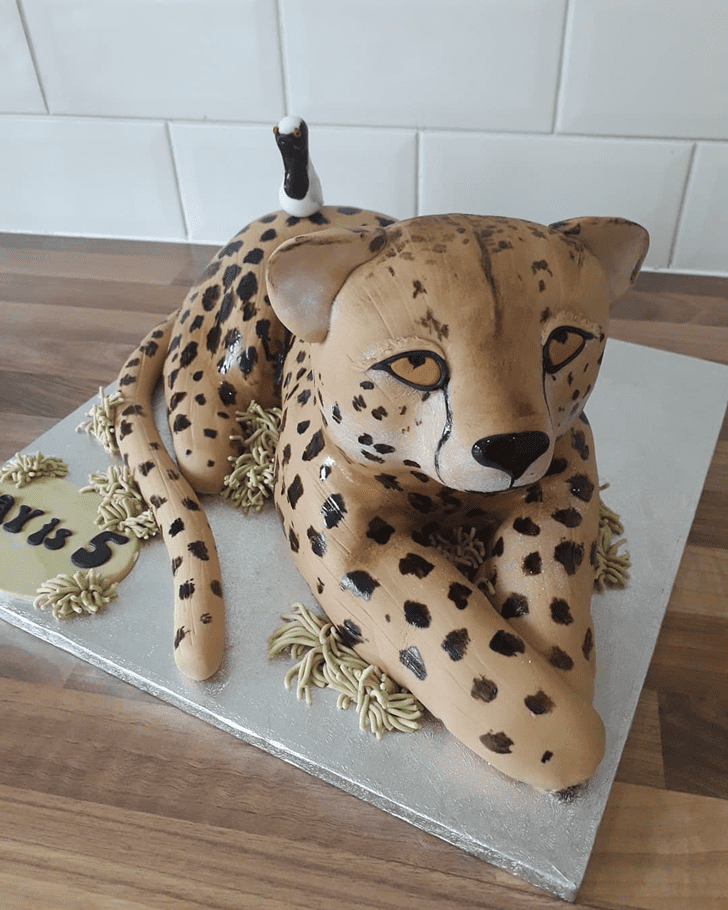 Admirable Cheetah Cake Design