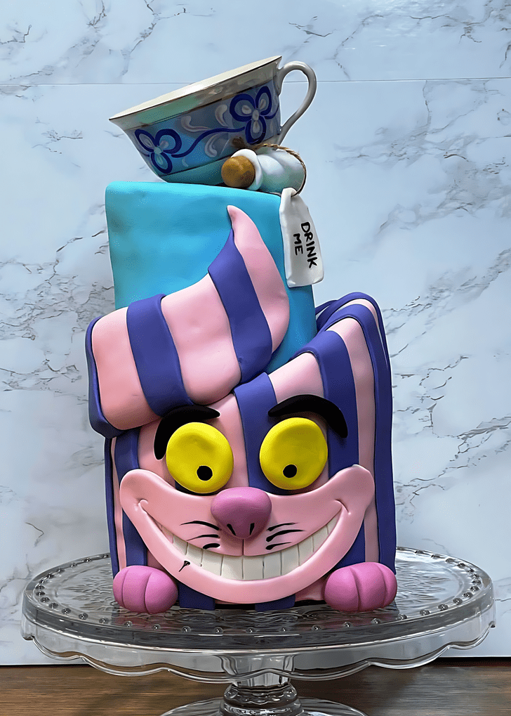 Slightly Cheshire Cat Cake