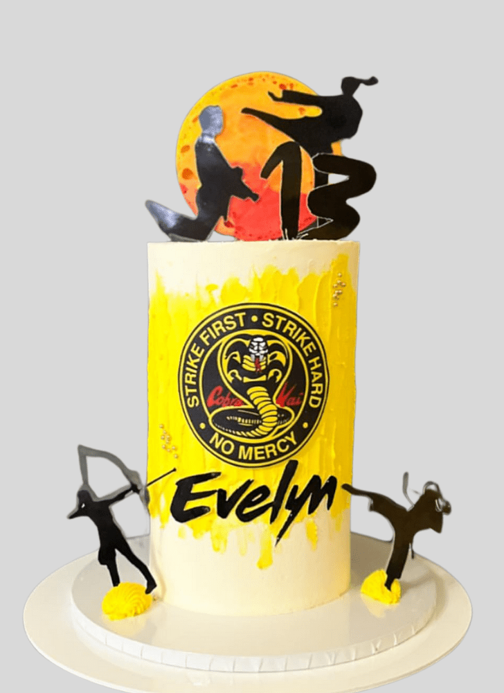 Beauteous Cobra Kai Cake