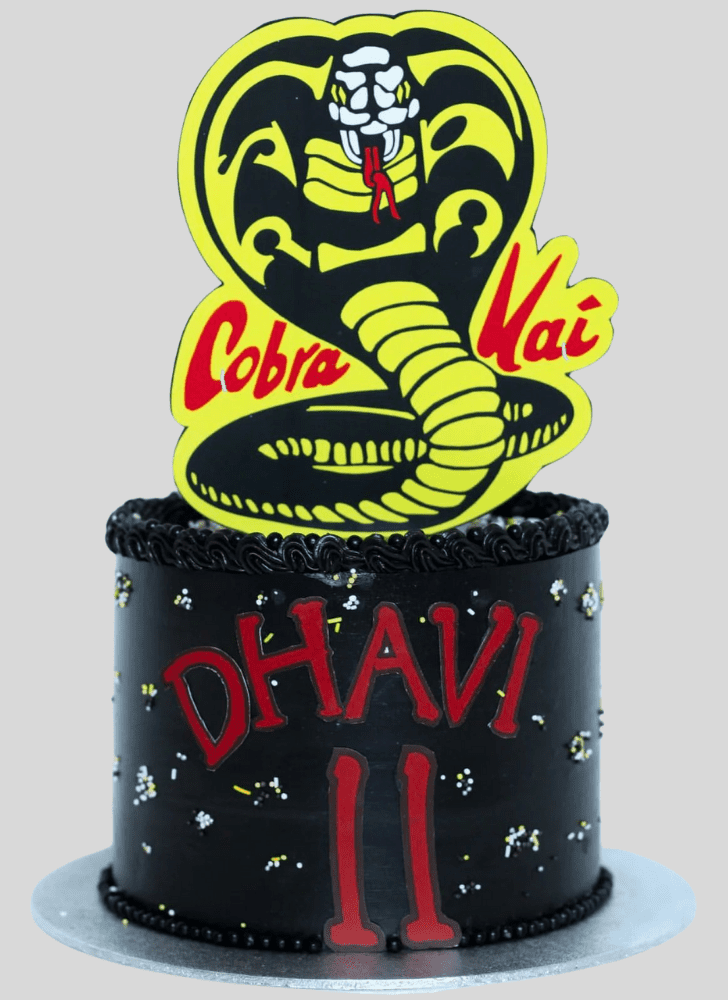 Comely Cobra Kai Cake