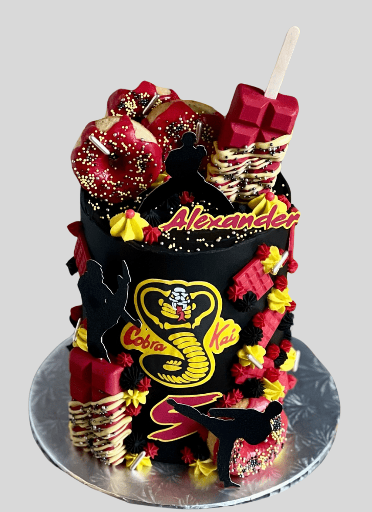 Dazzling Cobra Kai Cake