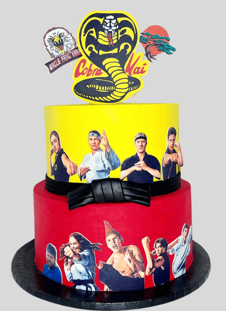 Delicate Cobra Kai Cake