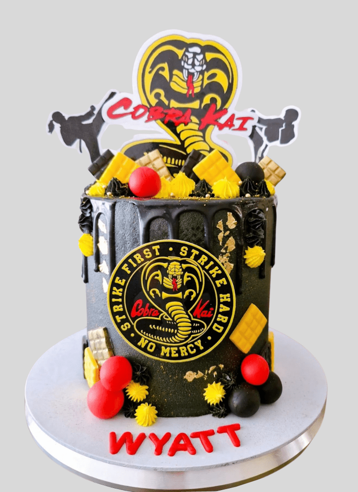 Delightful Cobra Kai Cake