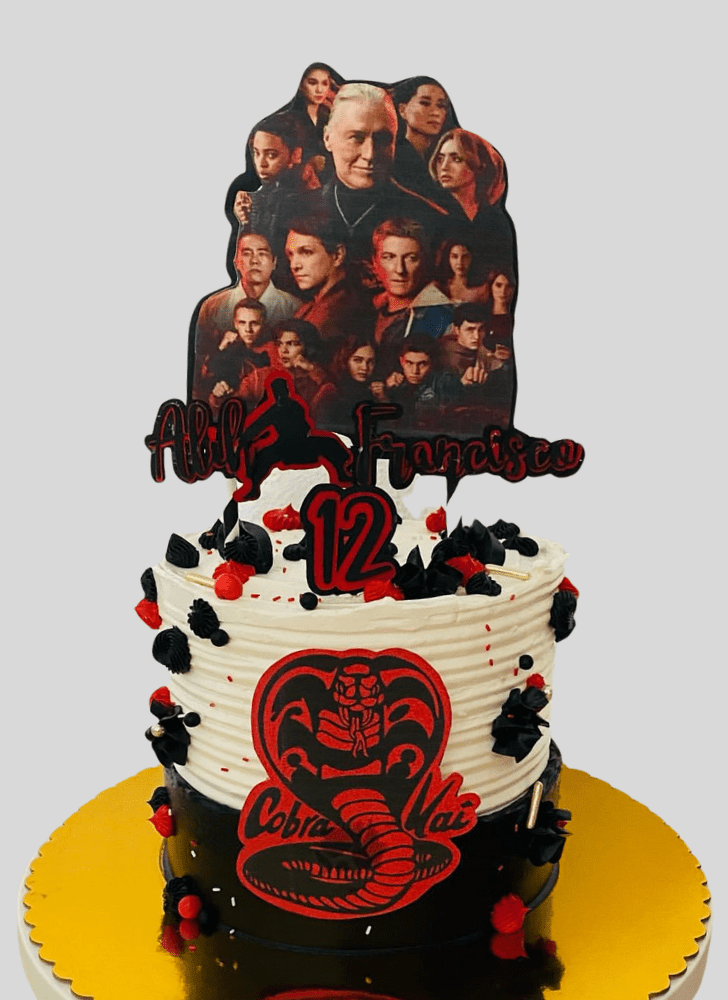Elegant Cobra Kai Cake