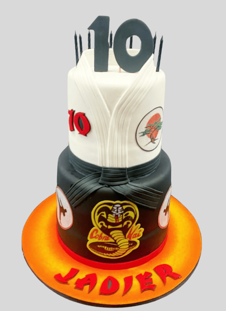 Exquisite Cobra Kai Cake