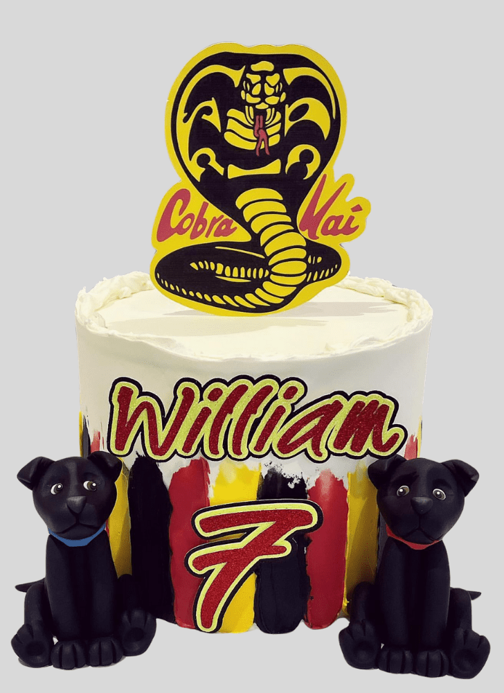 Fascinating Cobra Kai Cake