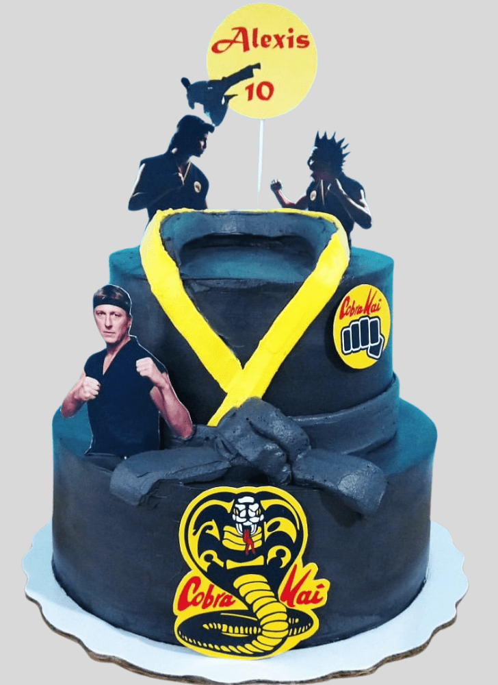 Fetching Cobra Kai Cake