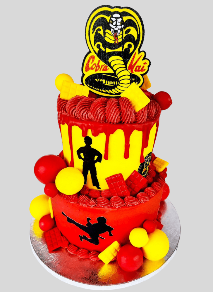 Lovely Cobra Kai Cake Design