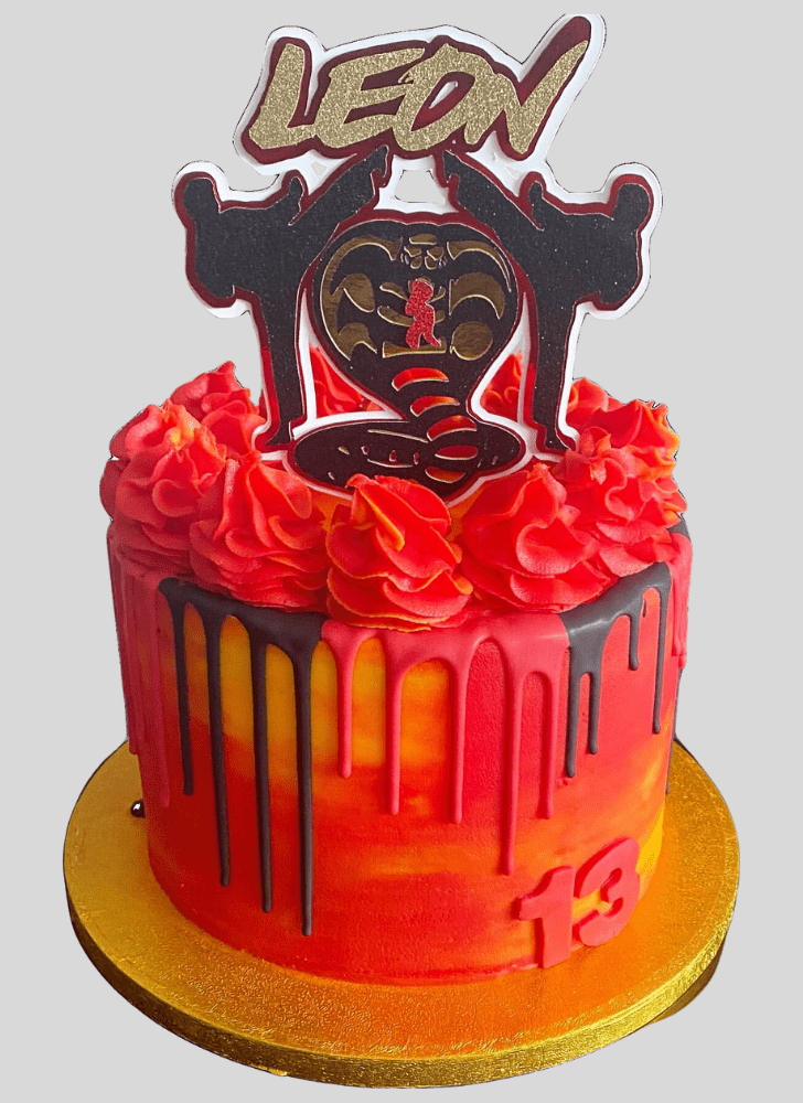 Magnetic Cobra Kai Cake