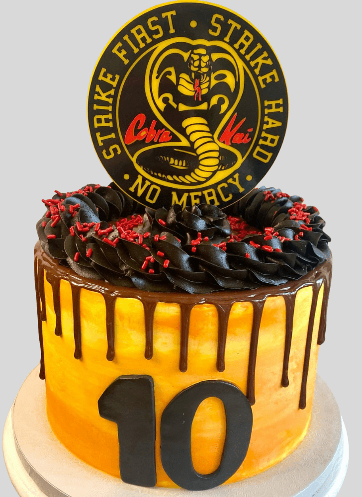 Pleasing Cobra Kai Cake