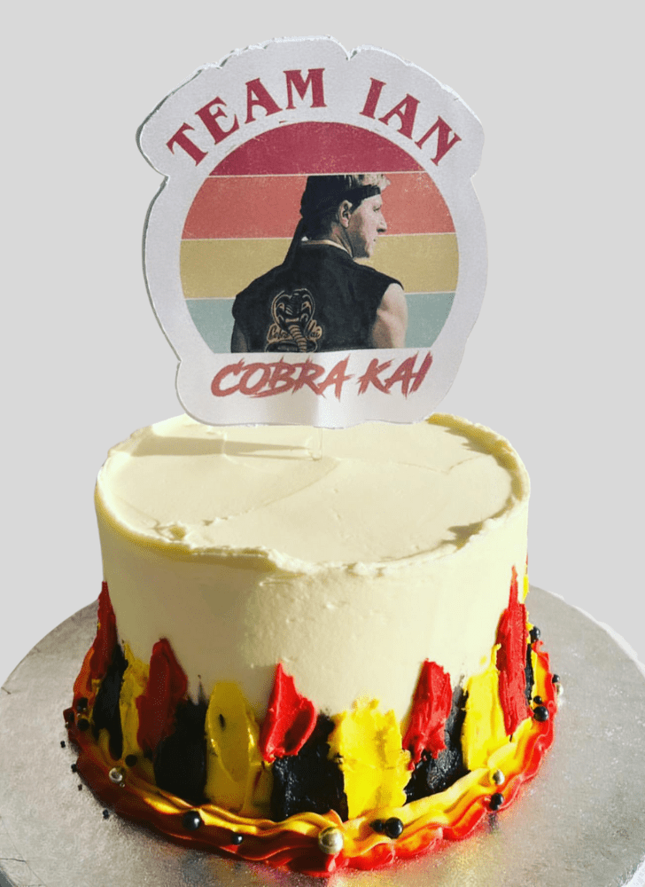 Pretty Cobra Kai Cake
