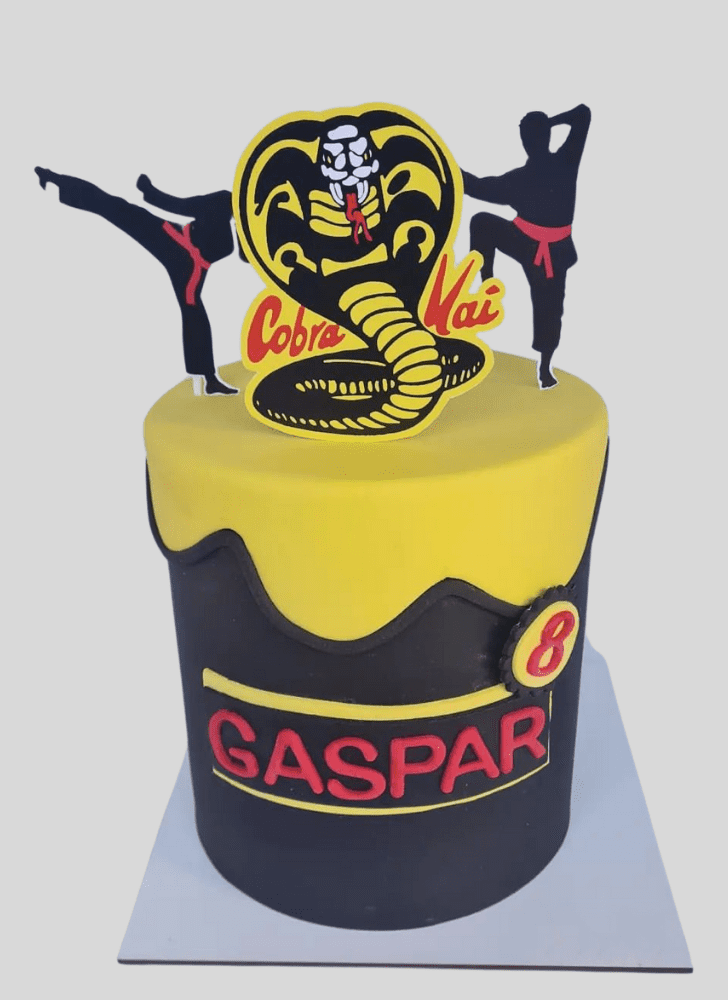 Refined Cobra Kai Cake