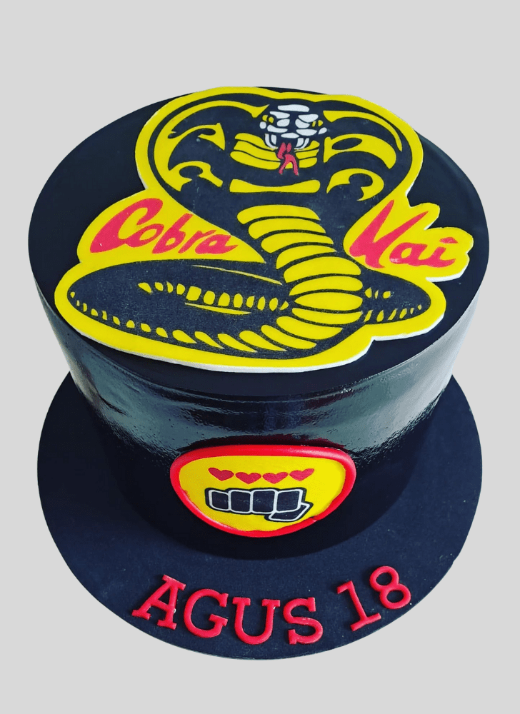 Slightly Cobra Kai Cake