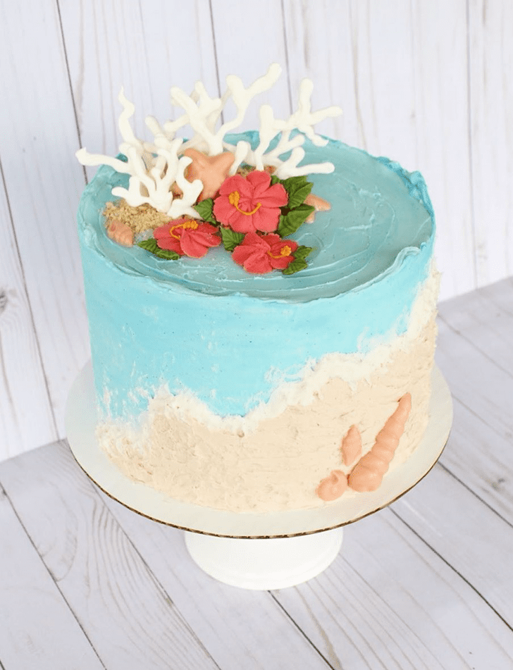 Appealing Coral Cake