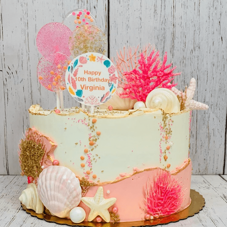 Comely Coral Cake