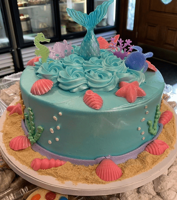 Dazzling Coral Cake