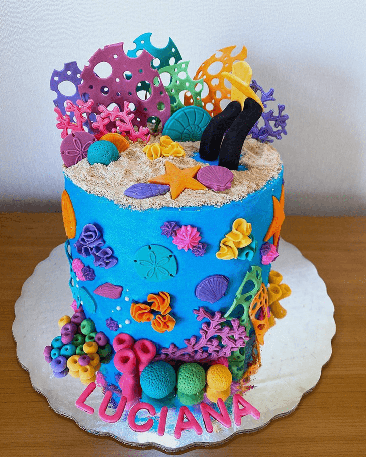 Graceful Coral Cake