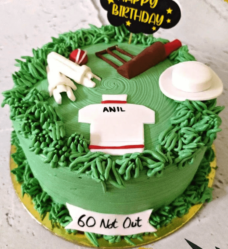 Delicate Cricket Cake