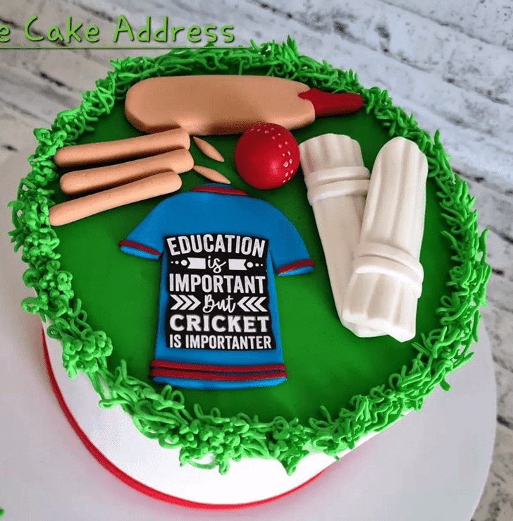 Enticing Cricket Cake