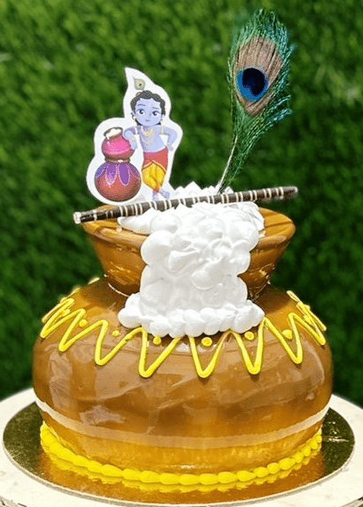 Pretty Dahi Handi Cake