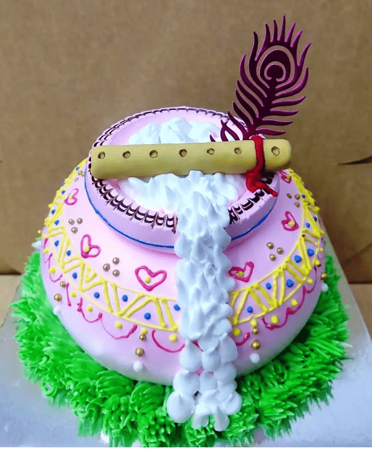 Wonderful Dahi Handi Cake Design