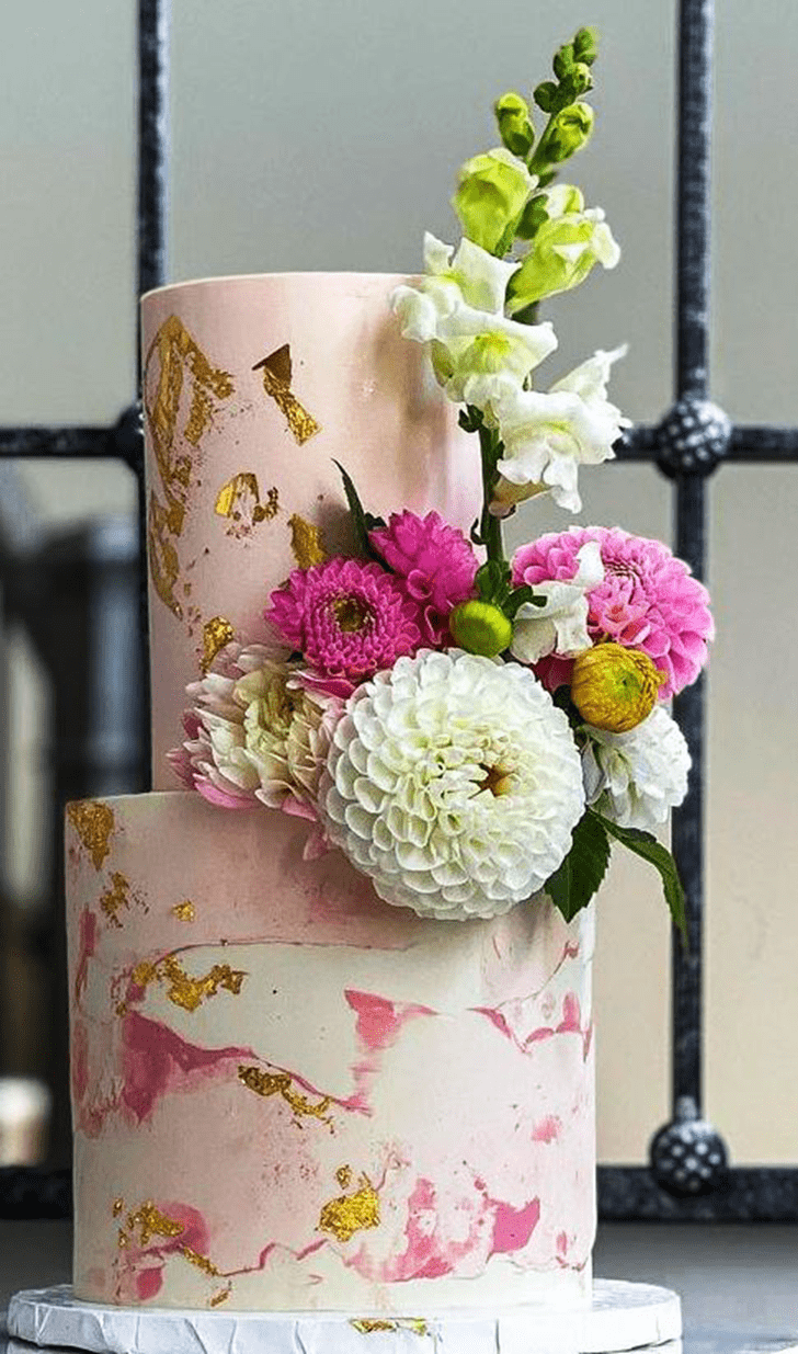 Elegant Dahlia Cake