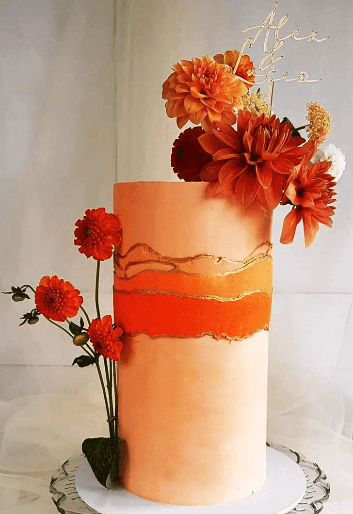 Wonderful Dahlia Cake Design