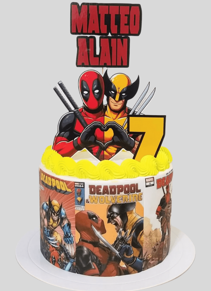 Appealing Deadpool and Wolverine Cake