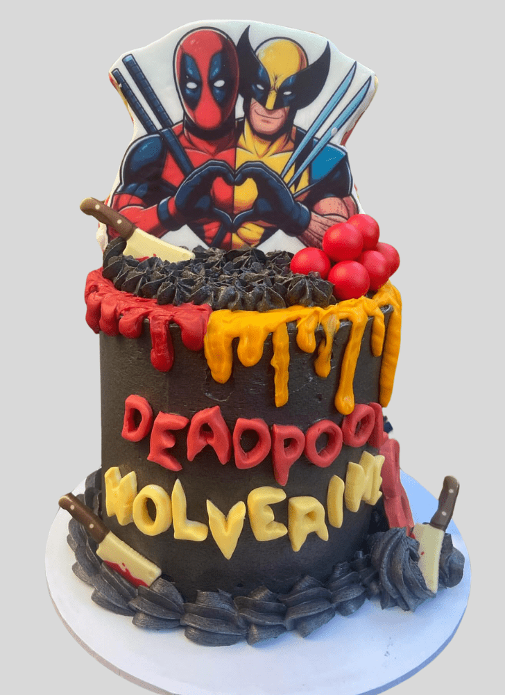 Beauteous Deadpool and Wolverine Cake