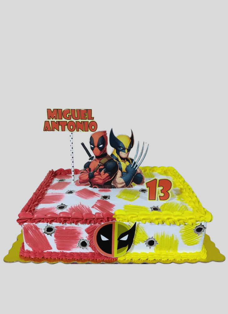 Fascinating Deadpool and Wolverine Cake