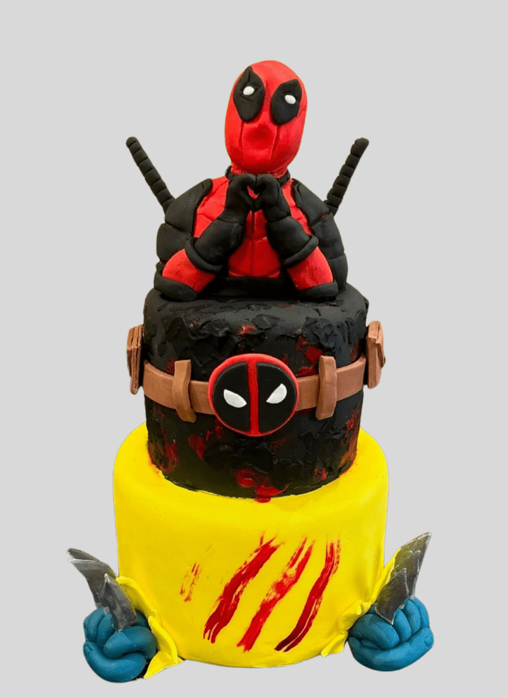 Good Looking Deadpool and Wolverine Cake