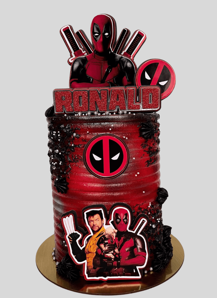 Graceful Deadpool and Wolverine Cake