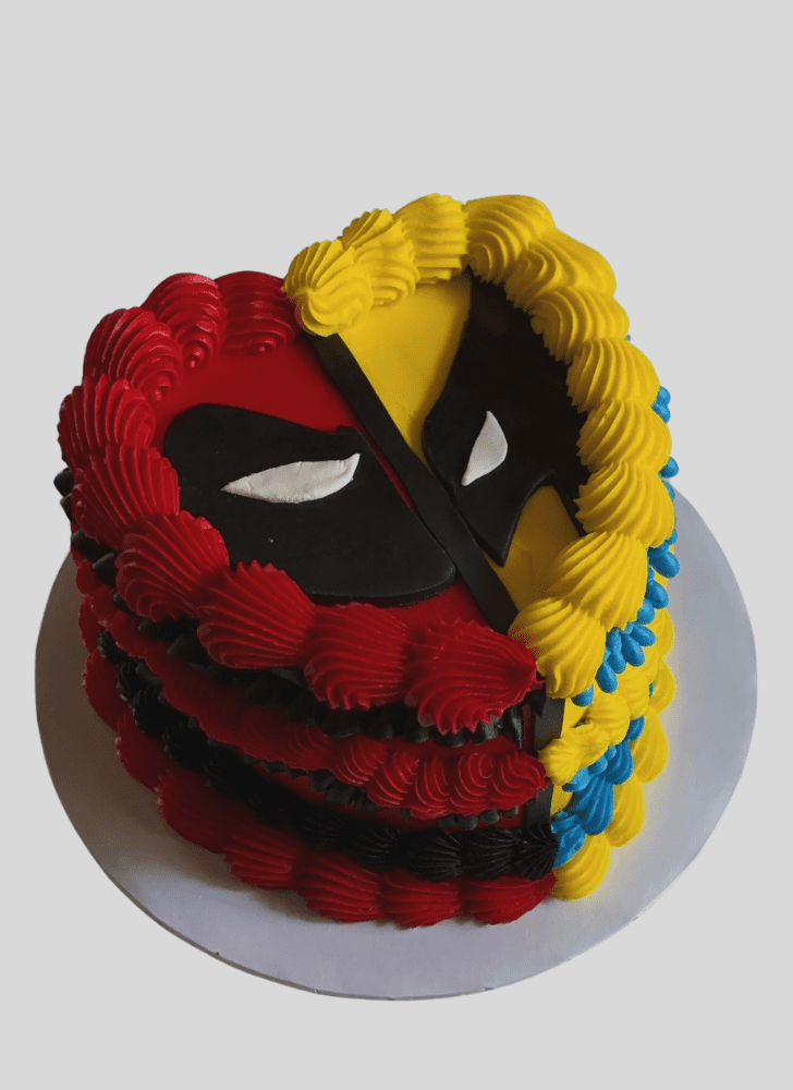 Lovely Deadpool and Wolverine Cake Design