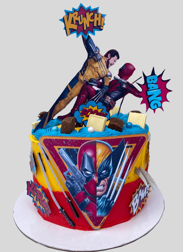 Magnetic Deadpool and Wolverine Cake