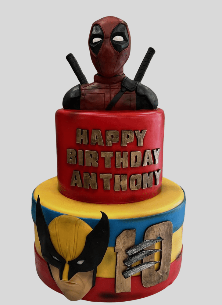 Magnificent Deadpool and Wolverine Cake