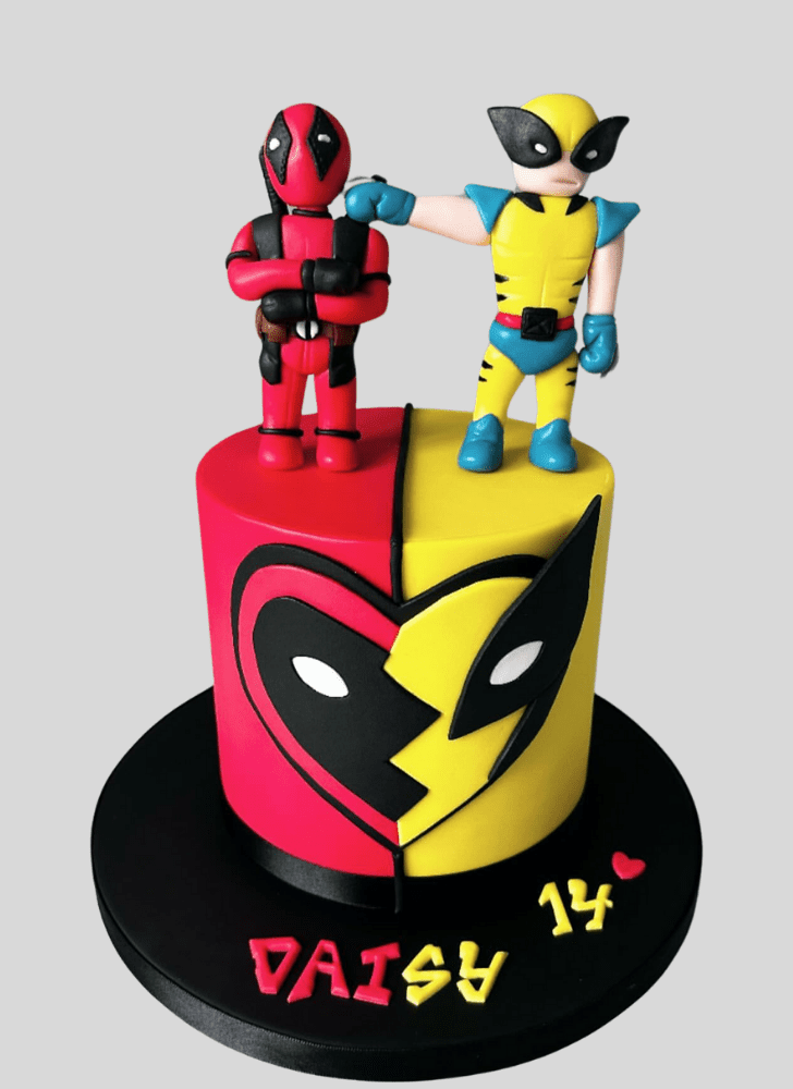 Amazing Deadpool and Wolverine Cake