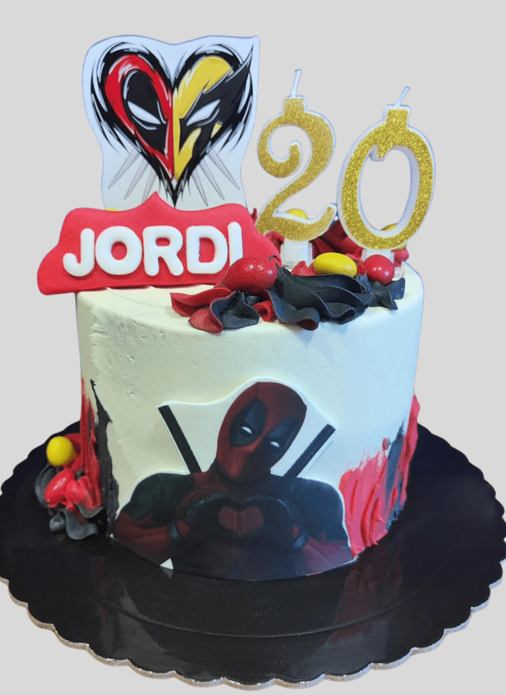 Mesmeric Deadpool and Wolverine Cake