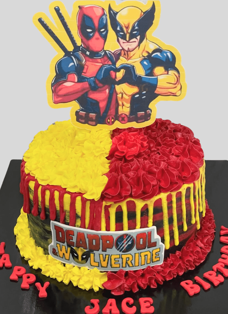 Pleasing Deadpool and Wolverine Cake