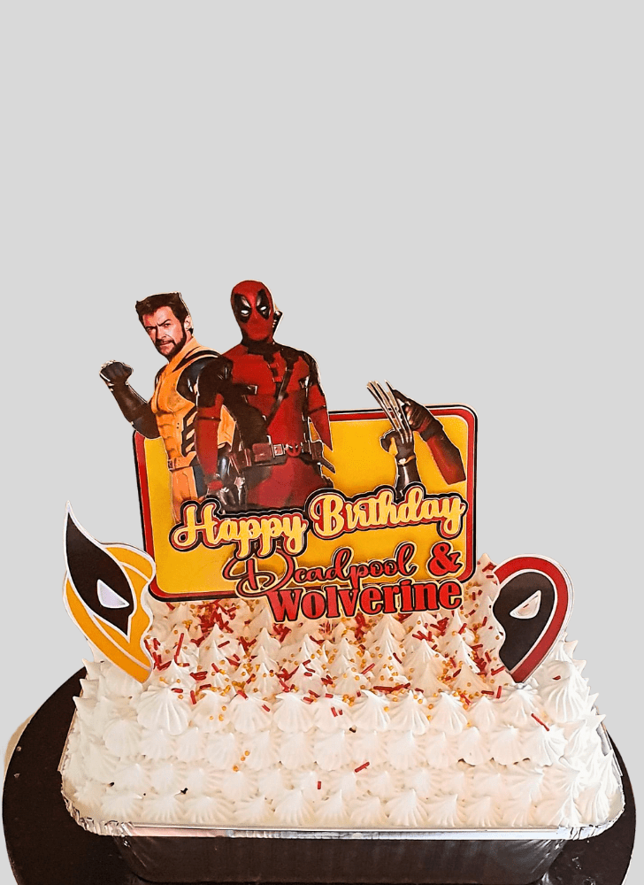 Pretty Deadpool and Wolverine Cake