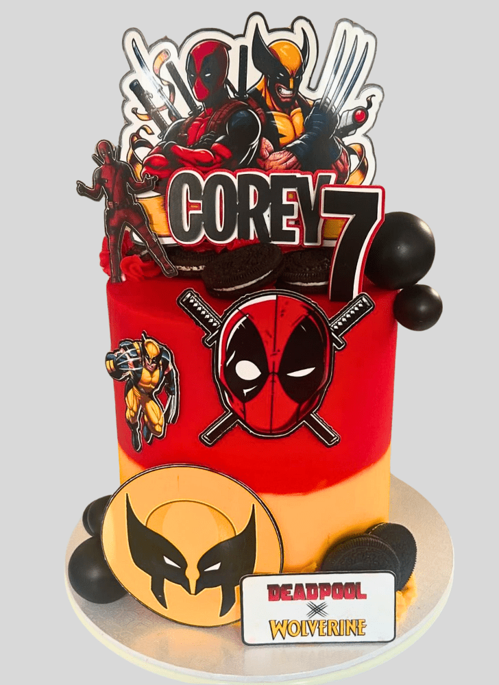 Radiant Deadpool and Wolverine Cake