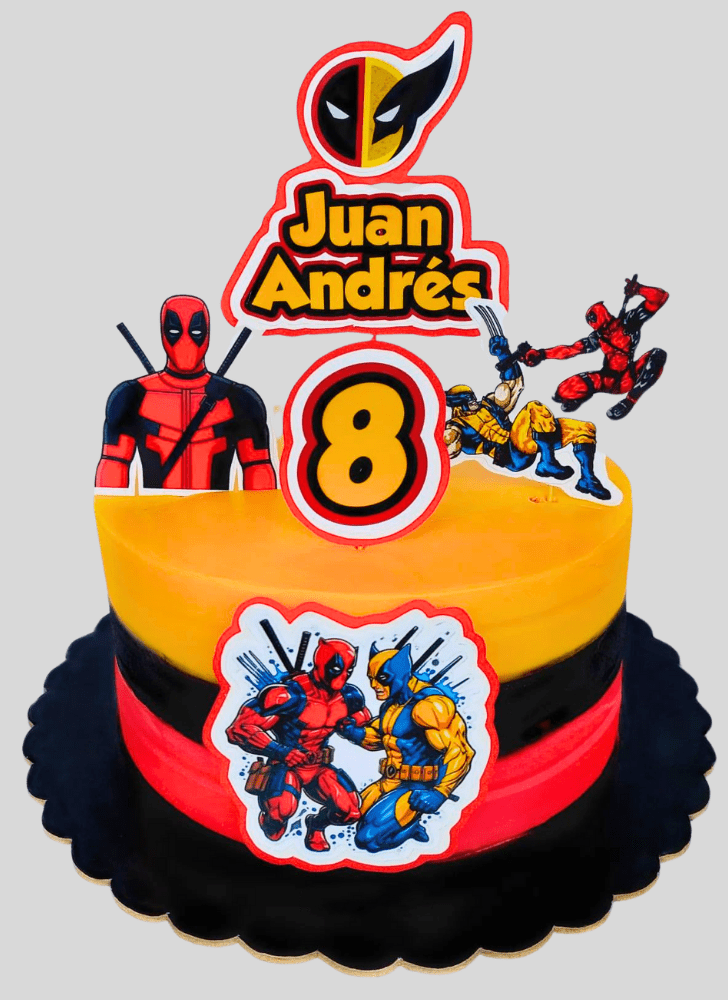 Refined Deadpool and Wolverine Cake