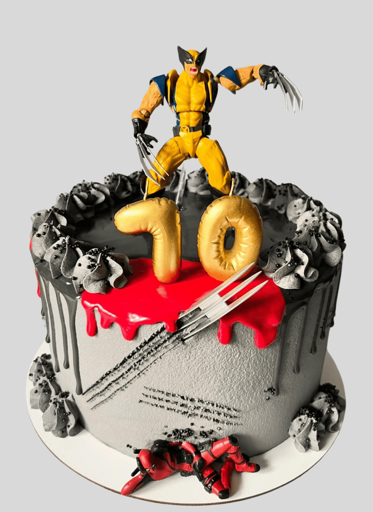 Slightly Deadpool and Wolverine Cake