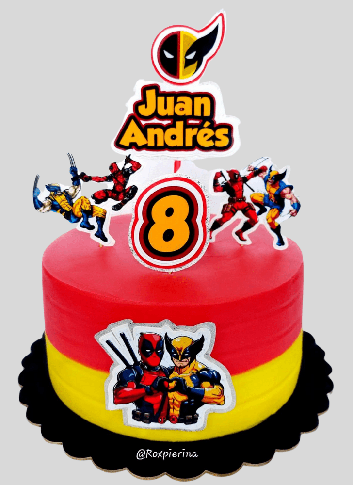 Splendid Deadpool and Wolverine Cake