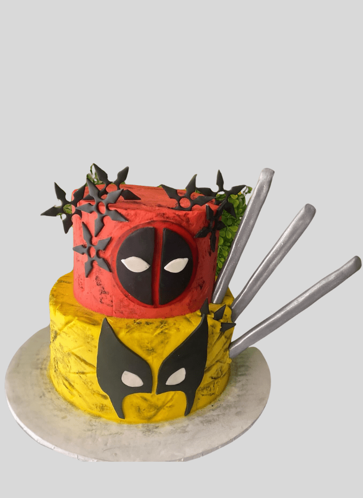 Wonderful Deadpool and Wolverine Cake Design