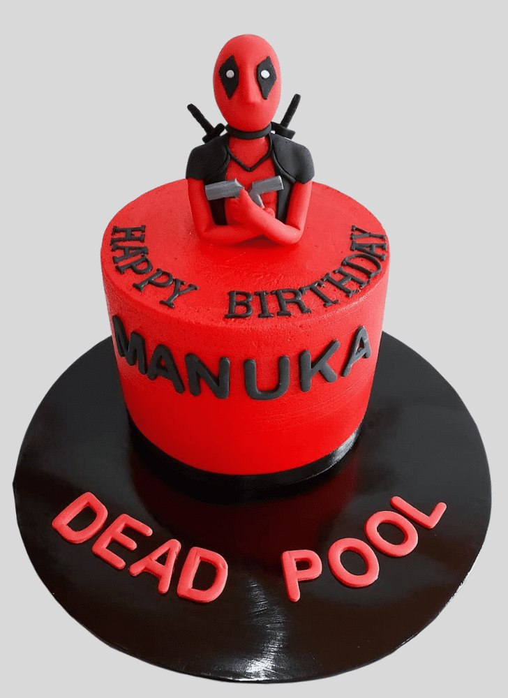 Admirable Deadpool Cake Design